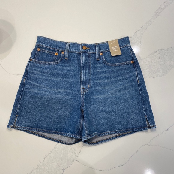 Madewell Relaxed Mid-Length Denim Shorts 27 - Picture 1 of 3